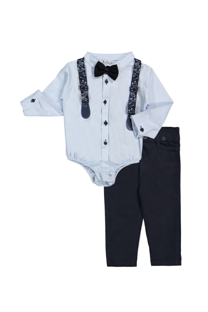 Suit Set with Snap Oxford 6-24M - Producer: Terry - Wholesale Kids & Baby Clothes From Turkey - TheBS Kids