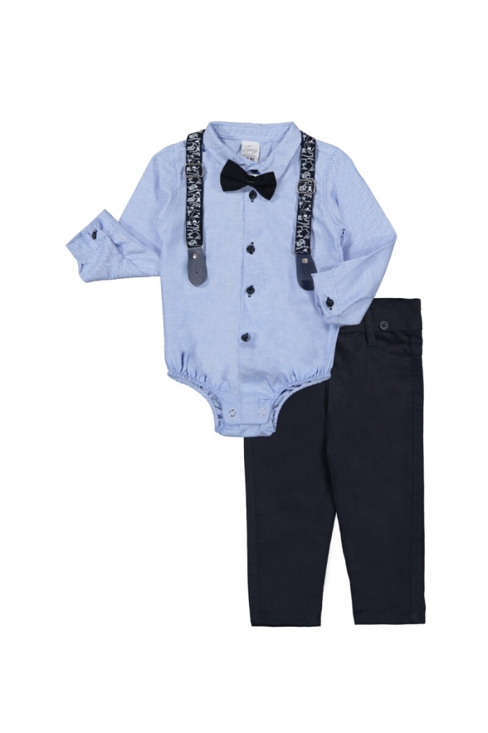 Suit Set with Snap Oxford 6-24M - Producer: Terry - Wholesale Kids & Baby Clothes From Turkey - TheBS Kids