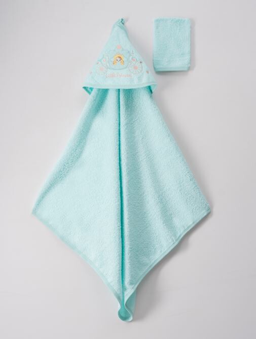 Wholesale 2-Piece Baby Girl Set with Scrub Mitt and Towel 72x80 - Producer: Ramel Kids - Wholesale Kids & Baby Clothes From Turkey - TheBS Kids