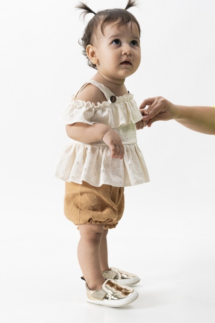Wholesale 2-Piece Baby Girls Blouse Set With Shorts 6-18M - Producer: Wecan - Wholesale Kids & Baby Clothes From Turkey - TheBS Kids