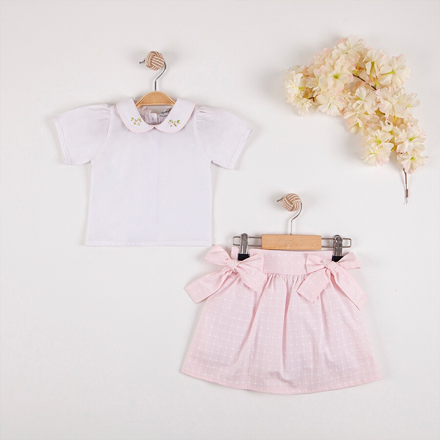 Wholesale 2-Piece Baby Girls T-shirt and Skirt Set 6-18M - Producer: KidsRoom - Wholesale Kids & Baby Clothes From Turkey - TheBS Kids