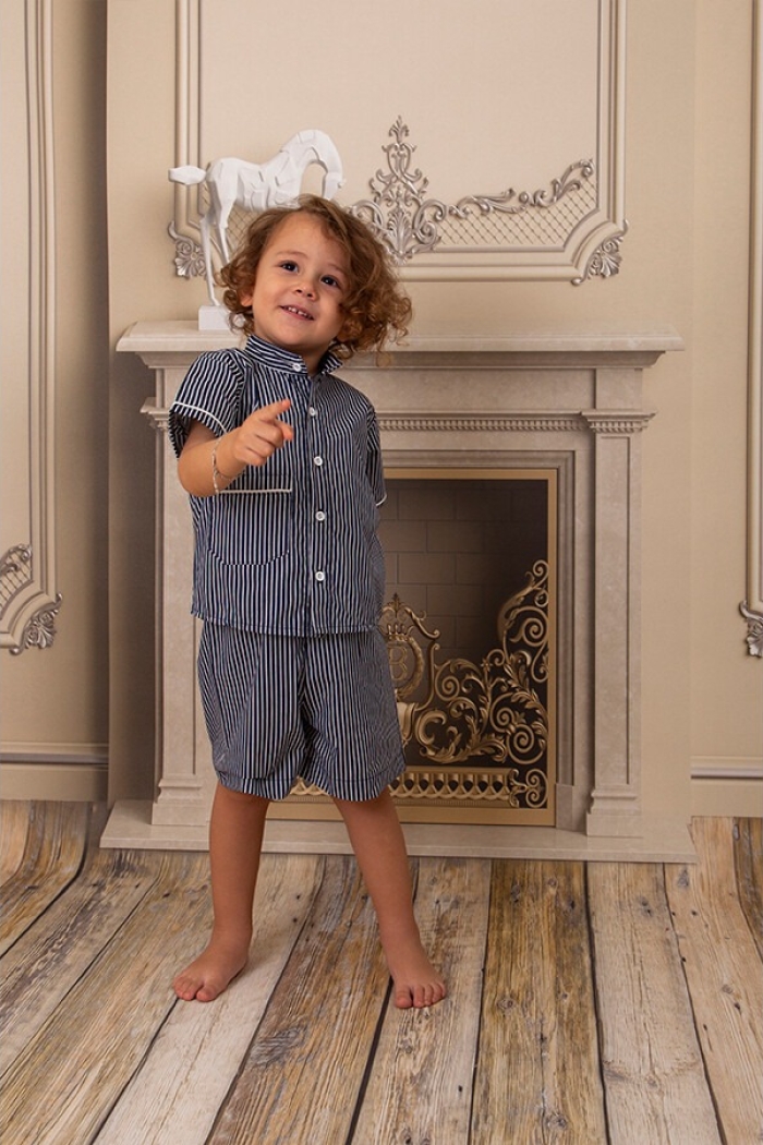 Wholesale 2-Piece Boys Pajamas Set with Striped 2-11Y - Producer: KidsRoom - Wholesale Kids & Baby Clothes From Turkey - TheBS Kids