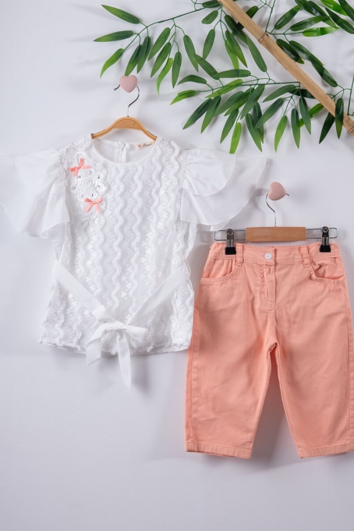 Wholesale 2-Piece Girl Set with Shorts 3-6Y Busra Bebe - Producer: Büşra Bebe - Wholesale Kids & Baby Clothes From Turkey - TheBS Kids
