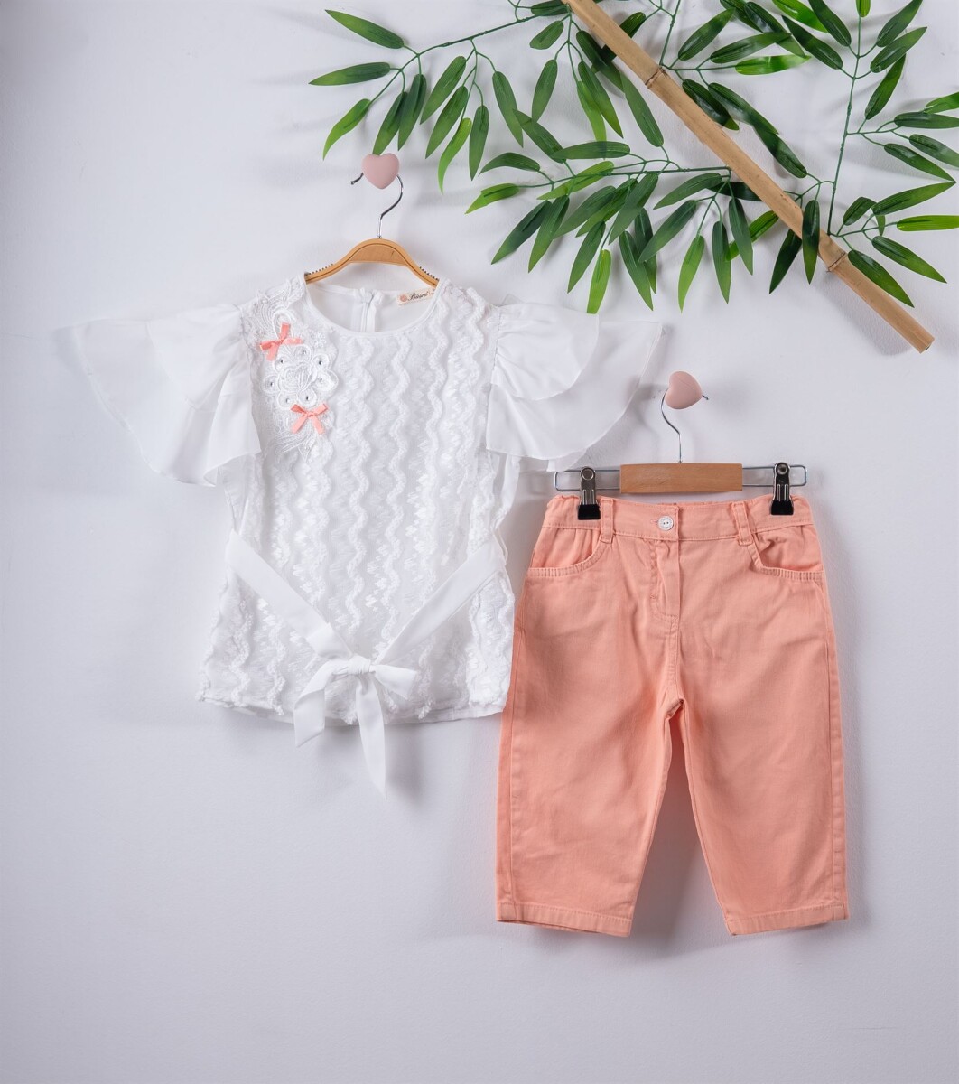 Wholesale 2-Piece Girl Set with Shorts 3-6Y Busra Bebe - Producer: Büşra Bebe - Wholesale Kids & Baby Clothes From Turkey - TheBS Kids