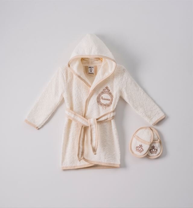 Wholesale 2-Piece Girls Bathrobe with Slipper 1-4Y - Producer: Ramel Kids - Wholesale Kids & Baby Clothes From Turkey - TheBS Kids