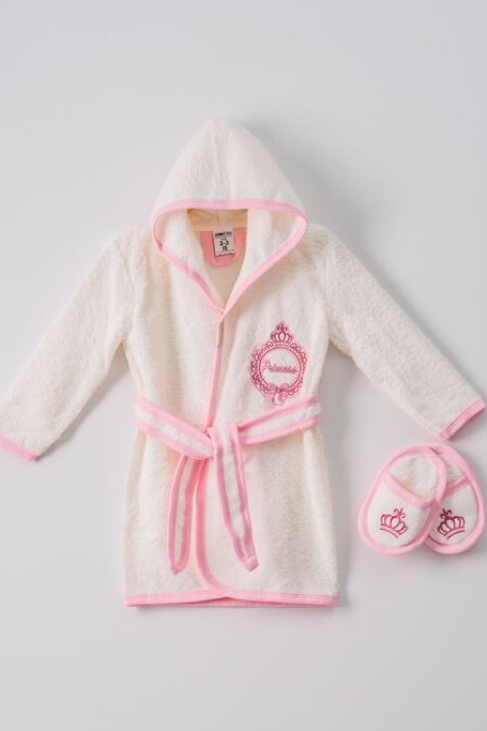 Wholesale 2-Piece Girls Bathrobe with Slipper 1-4Y - Producer: Ramel Kids - Wholesale Kids & Baby Clothes From Turkey - TheBS Kids