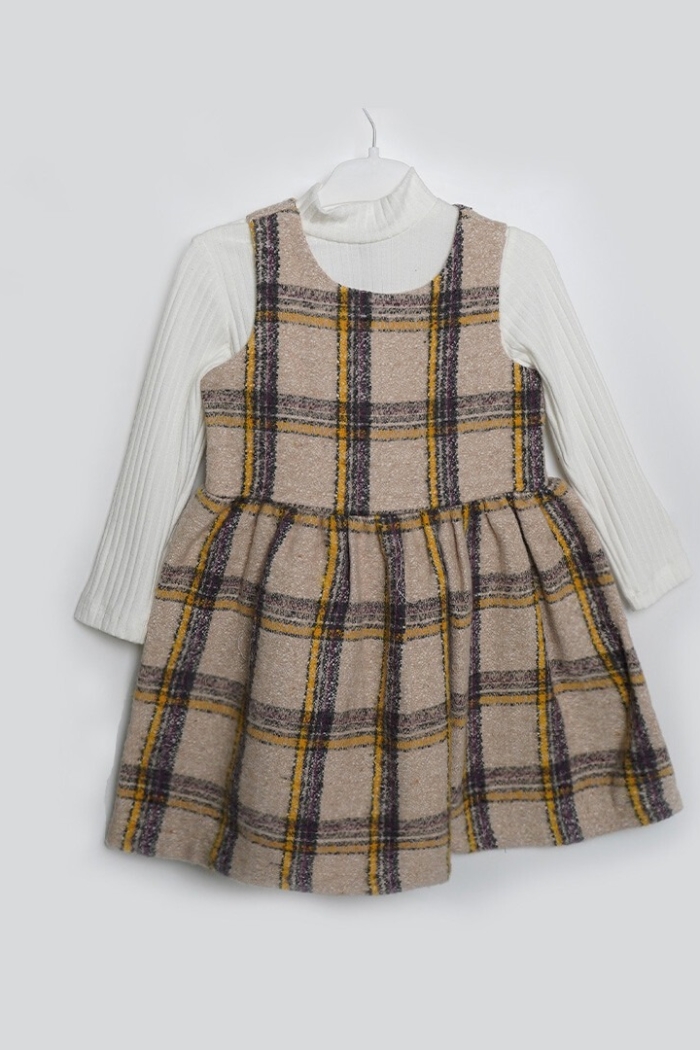 Wholesale 2-Piece Girls Dress with Body T-shirt 3-6Y - Producer: Büşra Bebe - Wholesale Kids & Baby Clothes From Turkey - TheBS Kids