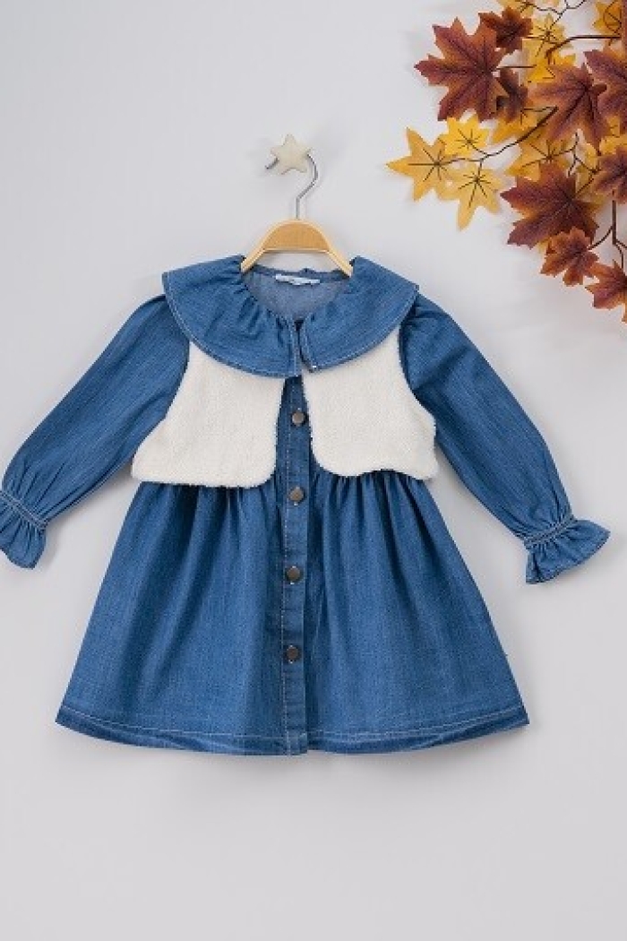 Wholesale 2-Piece Girls Dress with Bolero 3-6Y - Producer: Büşra Bebe - Wholesale Kids & Baby Clothes From Turkey - TheBS Kids