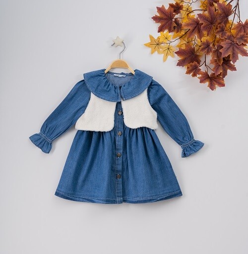 Wholesale 2-Piece Girls Dress with Bolero 3-6Y - Producer: Büşra Bebe - Wholesale Kids & Baby Clothes From Turkey - TheBS Kids