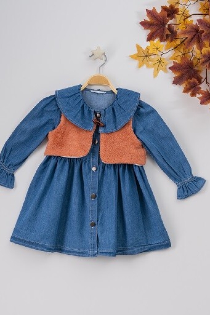Wholesale 2-Piece Girls Dress with Bolero 3-6Y - Producer: Büşra Bebe - Wholesale Kids & Baby Clothes From Turkey - TheBS Kids