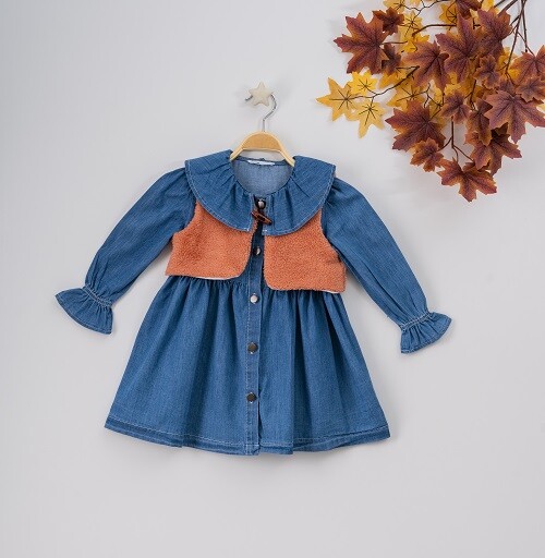 Wholesale 2-Piece Girls Dress with Bolero 3-6Y - Producer: Büşra Bebe - Wholesale Kids & Baby Clothes From Turkey - TheBS Kids