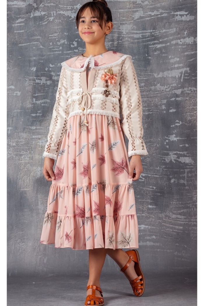 Wholesale 2-Piece Girls Dress with Bolero 9-12Y - Producer: Tivido - Wholesale Kids & Baby Clothes From Turkey - TheBS Kids