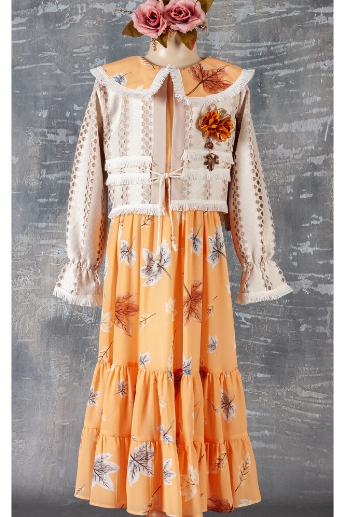 Wholesale 2-Piece Girls Dress with Bolero 9-12Y - Producer: Tivido - Wholesale Kids & Baby Clothes From Turkey - TheBS Kids