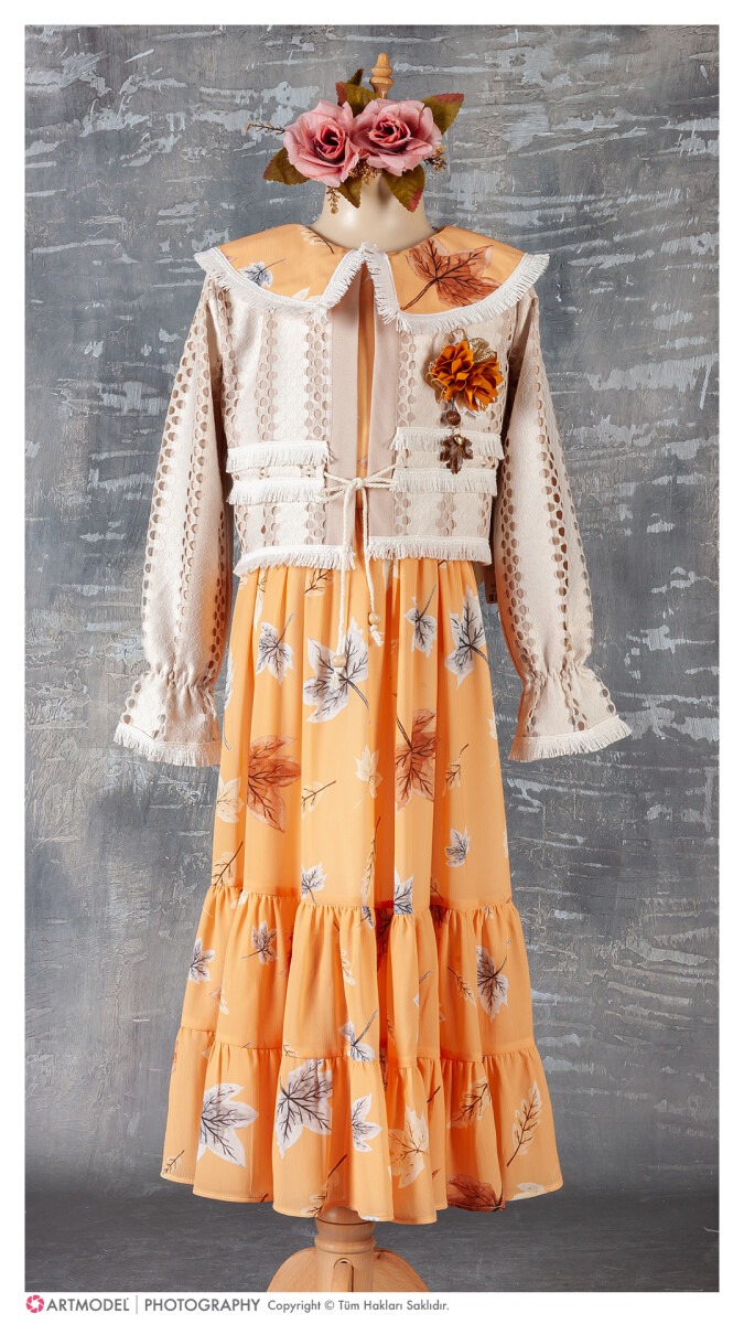 Wholesale 2-Piece Girls Dress with Bolero 9-12Y - Producer: Tivido - Wholesale Kids & Baby Clothes From Turkey - TheBS Kids
