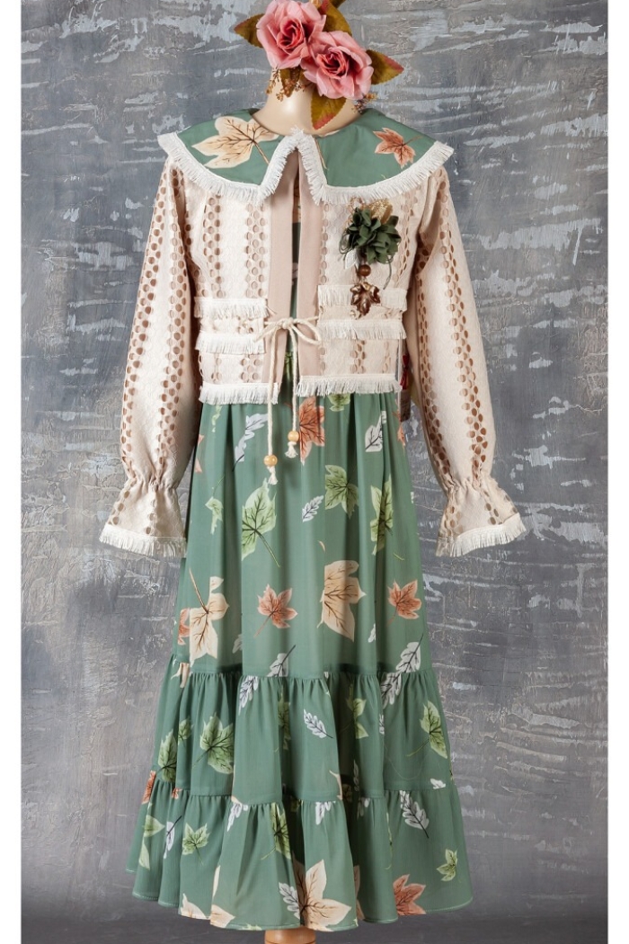 Wholesale 2-Piece Girls Dress with Bolero 9-12Y - Producer: Tivido - Wholesale Kids & Baby Clothes From Turkey - TheBS Kids