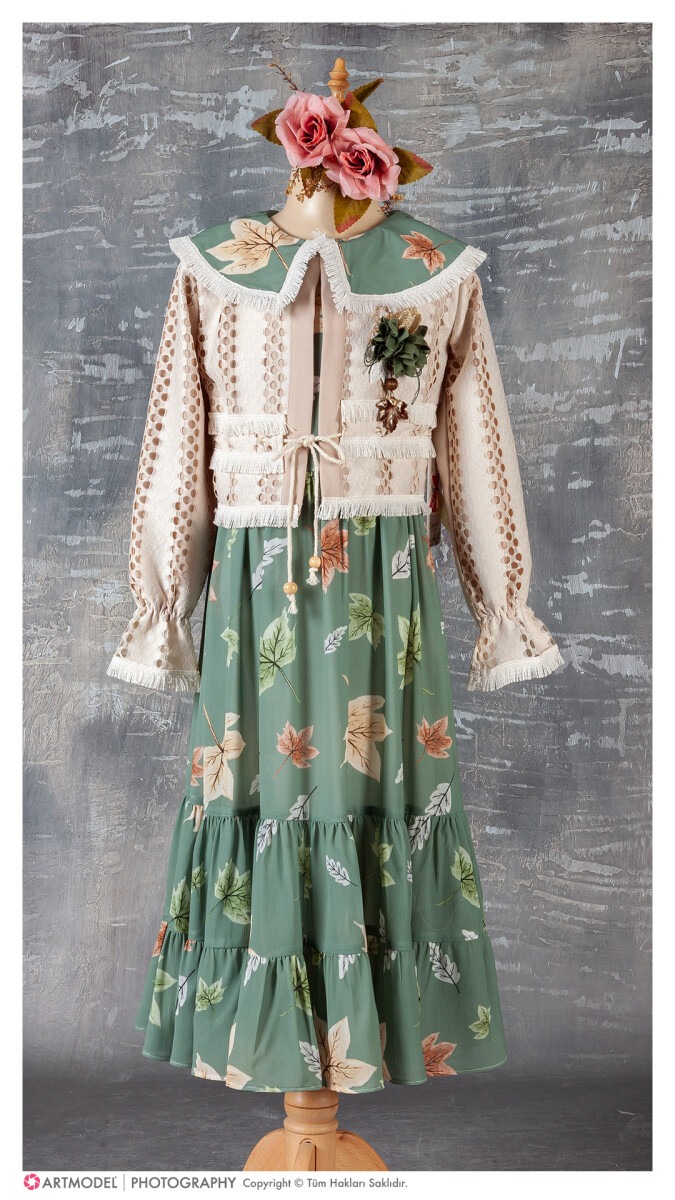 Wholesale 2-Piece Girls Dress with Bolero 9-12Y - Producer: Tivido - Wholesale Kids & Baby Clothes From Turkey - TheBS Kids