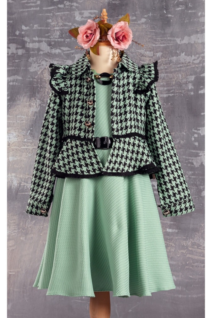 Wholesale 2-Piece Girls Dress with Jacket 6-12Y - Producer: Tivido - Wholesale Kids & Baby Clothes From Turkey - TheBS Kids
