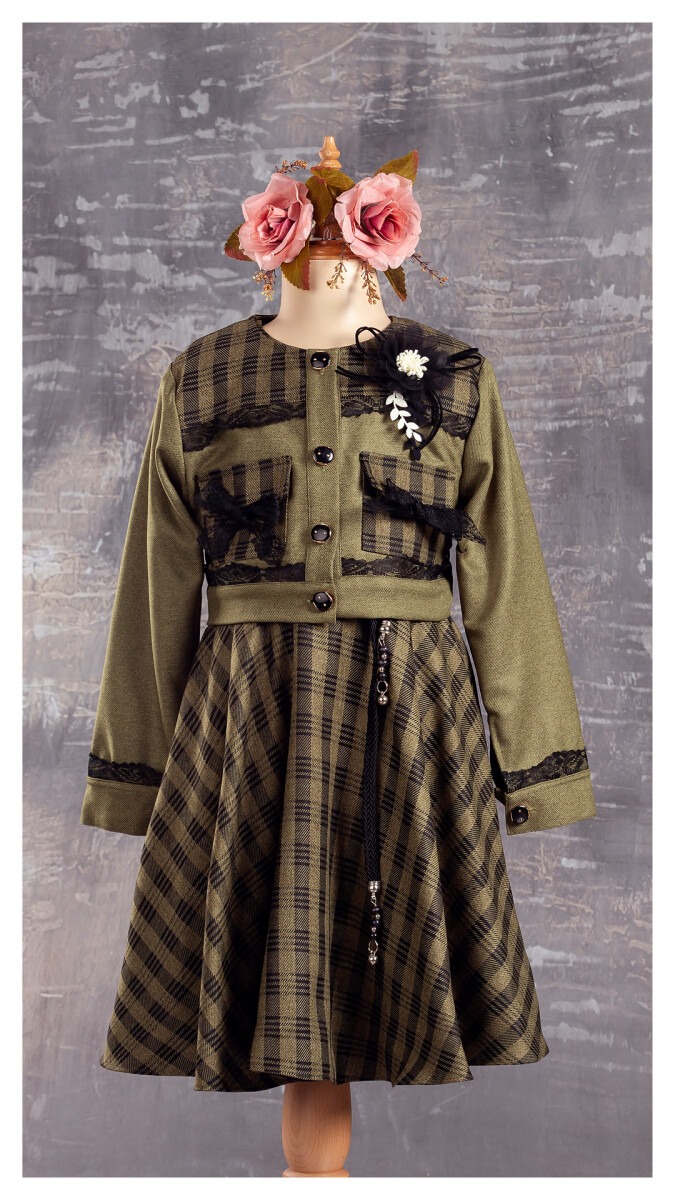 Wholesale 2-Piece Girls Dress with Jacket 6-12Y - Producer: Tivido - Wholesale Kids & Baby Clothes From Turkey - TheBS Kids