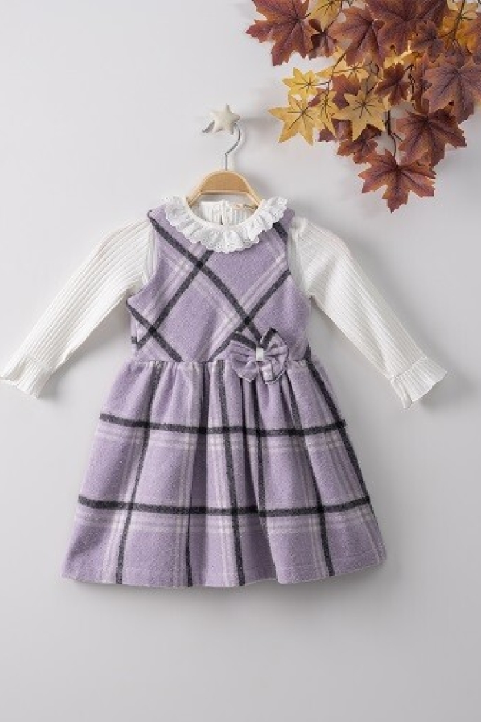 Wholesale 2-Piece Girls Dress with Long Sleeve T-shirt 3-6Y - Producer: Büşra Bebe - Wholesale Kids & Baby Clothes From Turkey - TheBS Kids