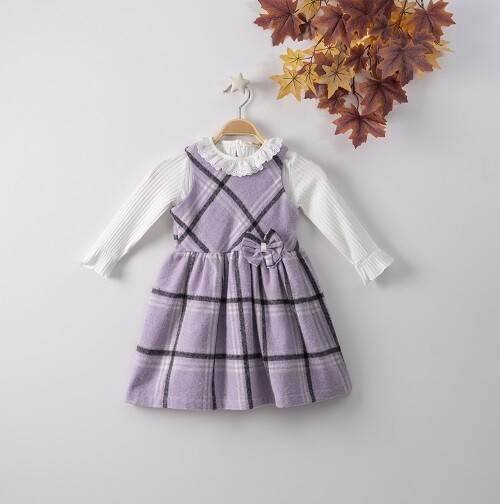 Wholesale 2-Piece Girls Dress with Long Sleeve T-shirt 3-6Y - Producer: Büşra Bebe - Wholesale Kids & Baby Clothes From Turkey - TheBS Kids
