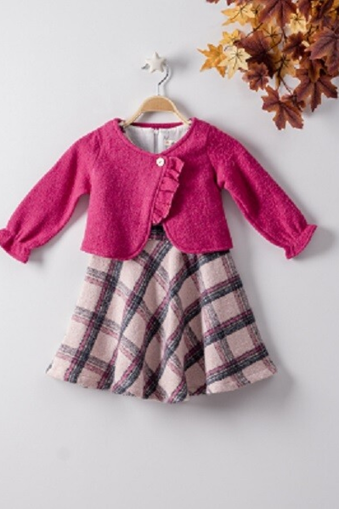 Wholesale 2-Piece Girls Dress with Vest 3-6Y - Producer: Büşra Bebe - Wholesale Kids & Baby Clothes From Turkey - TheBS Kids