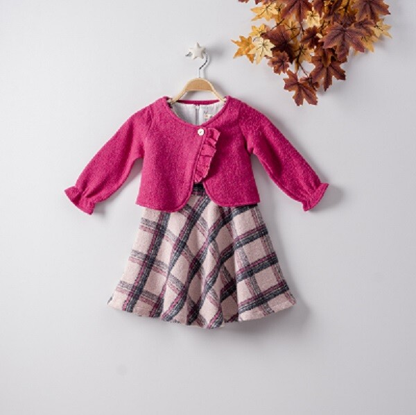 Wholesale 2-Piece Girls Dress with Vest 3-6Y - Producer: Büşra Bebe - Wholesale Kids & Baby Clothes From Turkey - TheBS Kids