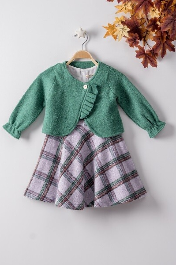 Wholesale 2-Piece Girls Dress with Vest 3-6Y - Producer: Büşra Bebe - Wholesale Kids & Baby Clothes From Turkey - TheBS Kids