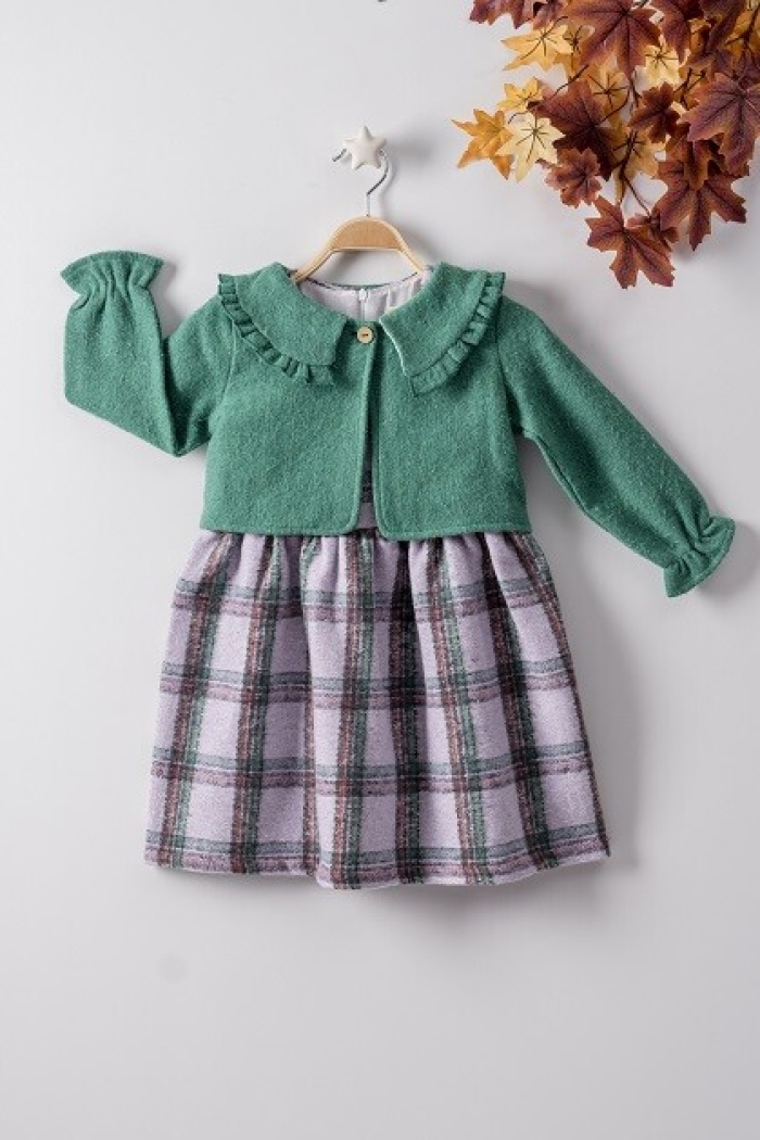 Wholesale 2-Piece Girls Dress with Vest 3-6Y - Producer: Büşra Bebe - Wholesale Kids & Baby Clothes From Turkey - TheBS Kids