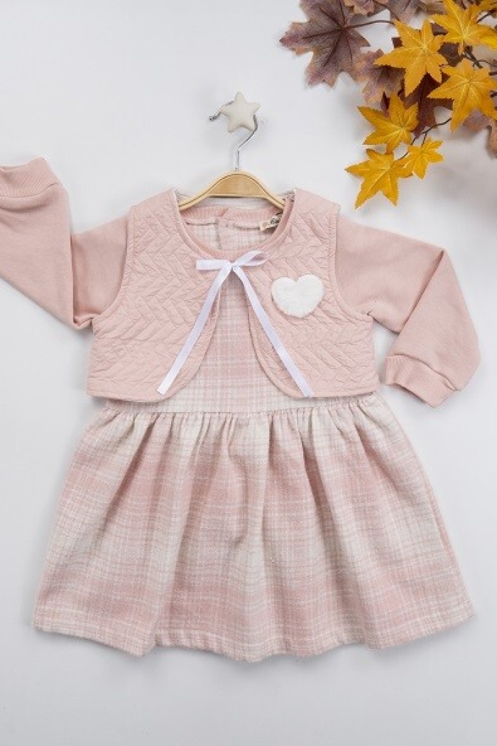 Wholesale 2-Piece Girls Dress with Vest 3-6Y - Producer: Büşra Bebe - Wholesale Kids & Baby Clothes From Turkey - TheBS Kids
