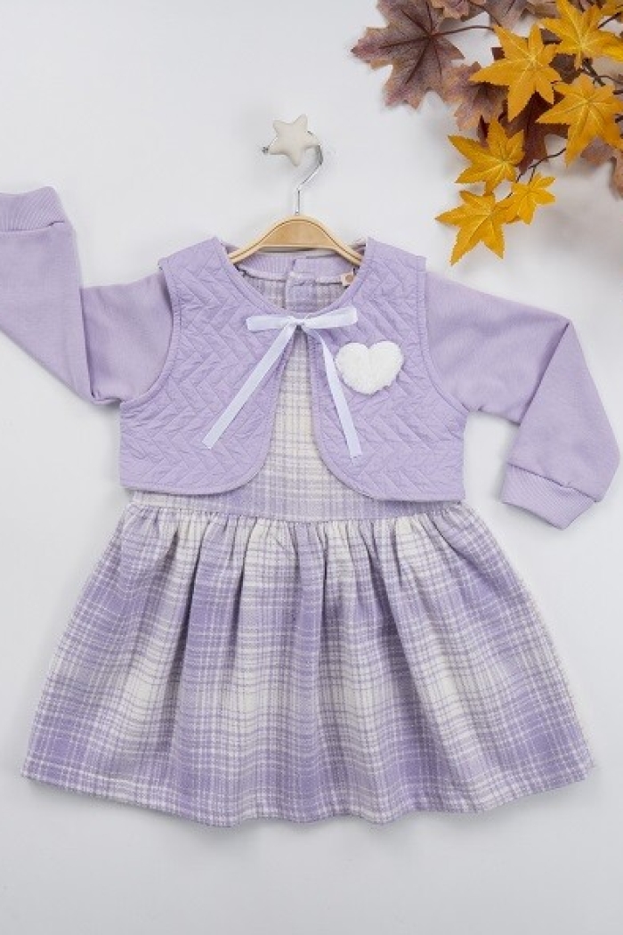 Wholesale 2-Piece Girls Dress with Vest 3-6Y - Producer: Büşra Bebe - Wholesale Kids & Baby Clothes From Turkey - TheBS Kids