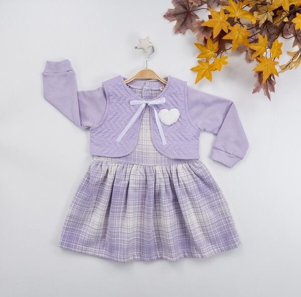 Wholesale 2-Piece Girls Dress with Vest 3-6Y - Producer: Büşra Bebe - Wholesale Kids & Baby Clothes From Turkey - TheBS Kids