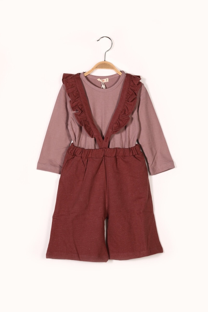 Wholesale 2-Piece Girls Overalls Set with Long Sleeve T-shirt 2-7Y - Producer: Zeyland - Wholesale Kids & Baby Clothes From Turkey - TheBS Kids