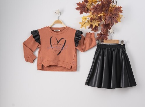 Wholesale 2-Piece Girls Set with Blouse and Skirt 3-6Y - Producer: Büşra Bebe - Wholesale Kids & Baby Clothes From Turkey - TheBS Kids