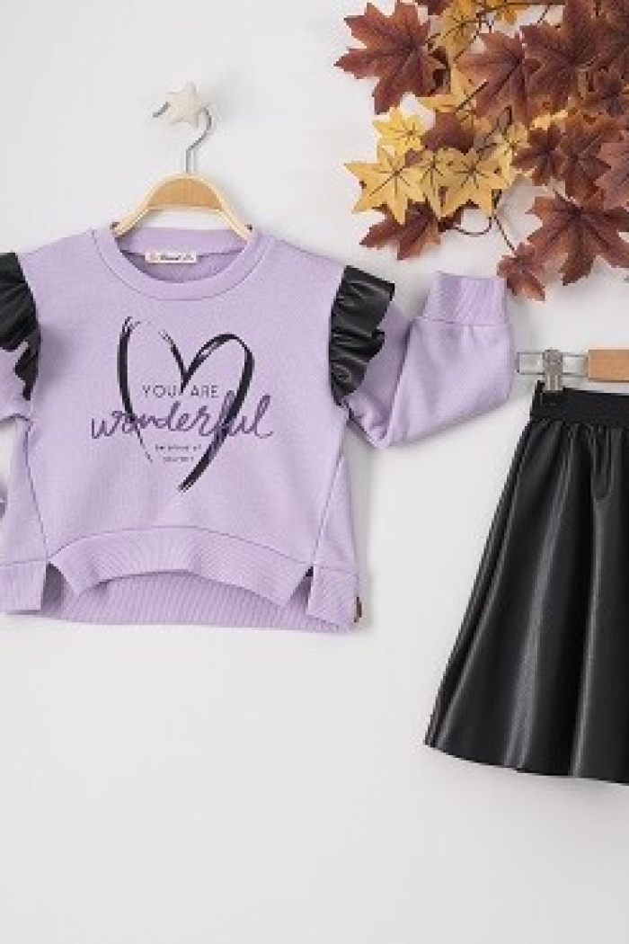 Wholesale 2-Piece Girls Set with Blouse and Skirt 3-6Y - Producer: Büşra Bebe - Wholesale Kids & Baby Clothes From Turkey - TheBS Kids