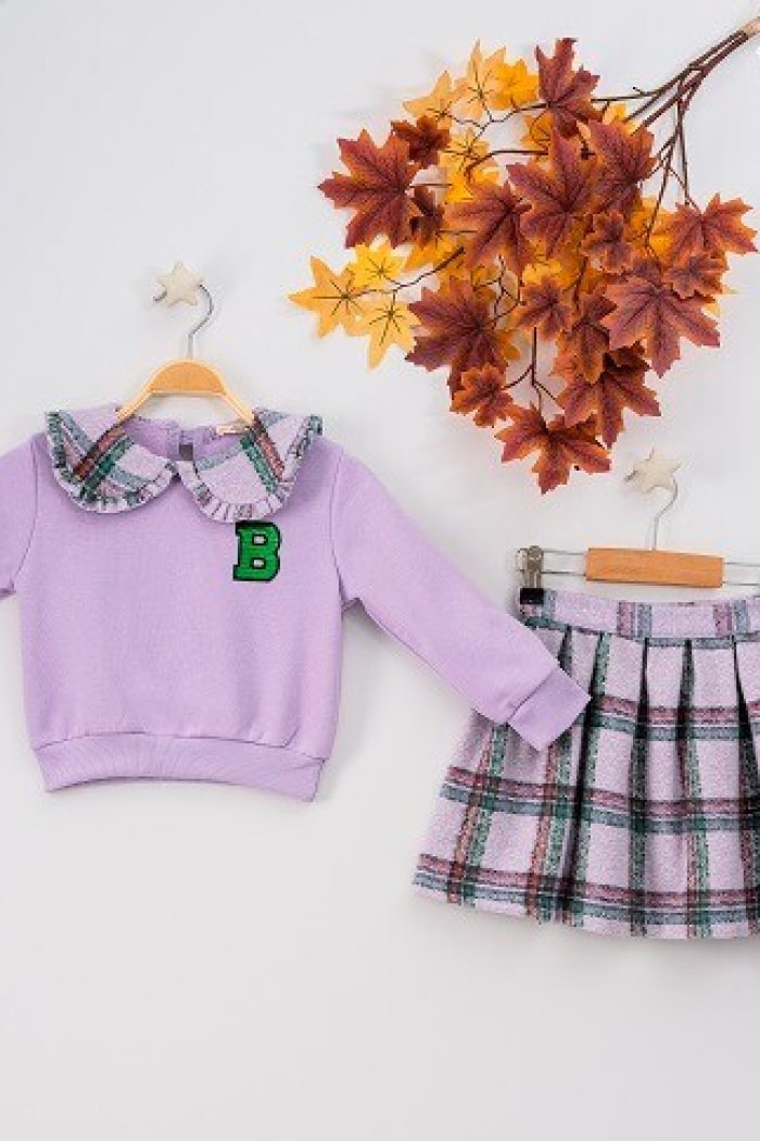 Wholesale 2-Piece Girls Set with Blouse and Skirt 3-6Y Busra Bebe - Producer: Büşra Bebe - Wholesale Kids & Baby Clothes From Turkey - TheBS Kids