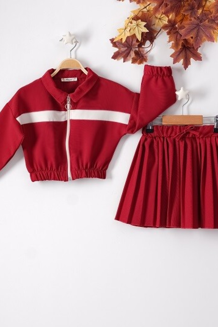 Wholesale 2-Piece Girls Set with Skirt and Cardigan 3-6Y - Producer: Büşra Bebe - Wholesale Kids & Baby Clothes From Turkey - TheBS Kids