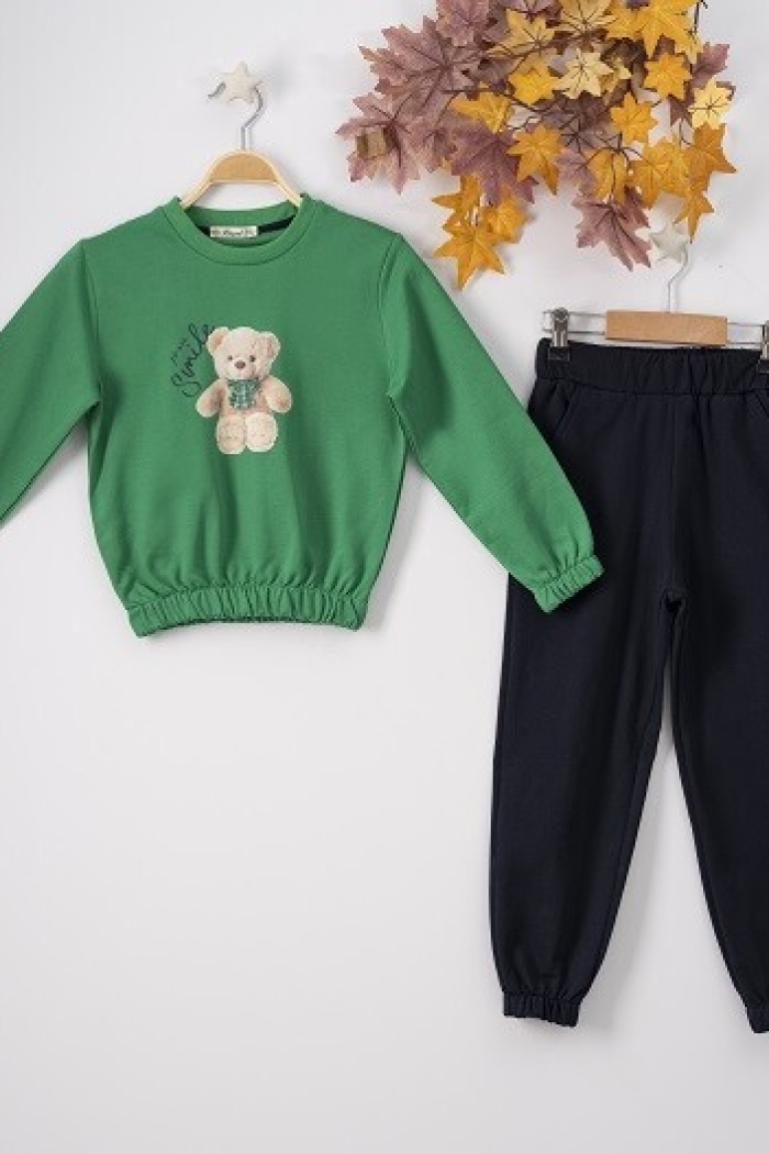 Wholesale 2-Piece Girls Set with Sweat and Sweatpants 7-10Y - Producer: Büşra Bebe - Wholesale Kids & Baby Clothes From Turkey - TheBS Kids