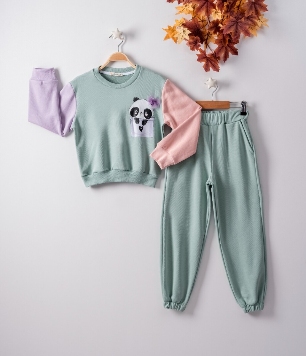 Wholesale 2-Piece Girls Tracksuit Set with Panda 7-10Y - Producer: Büşra Bebe - Wholesale Kids & Baby Clothes From Turkey - TheBS Kids