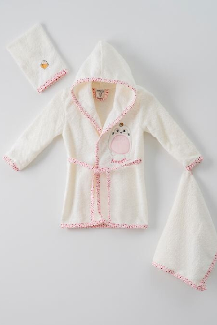 Wholesale 3-Piece Baby Bathrobe Set with Box 1-2Y - Producer: Ramel Kids - Wholesale Kids & Baby Clothes From Turkey - TheBS Kids