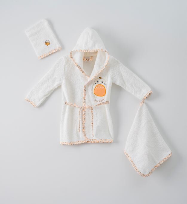 Wholesale 3-Piece Baby Bathrobe Set with Box 1-2Y - Producer: Ramel Kids - Wholesale Kids & Baby Clothes From Turkey - TheBS Kids