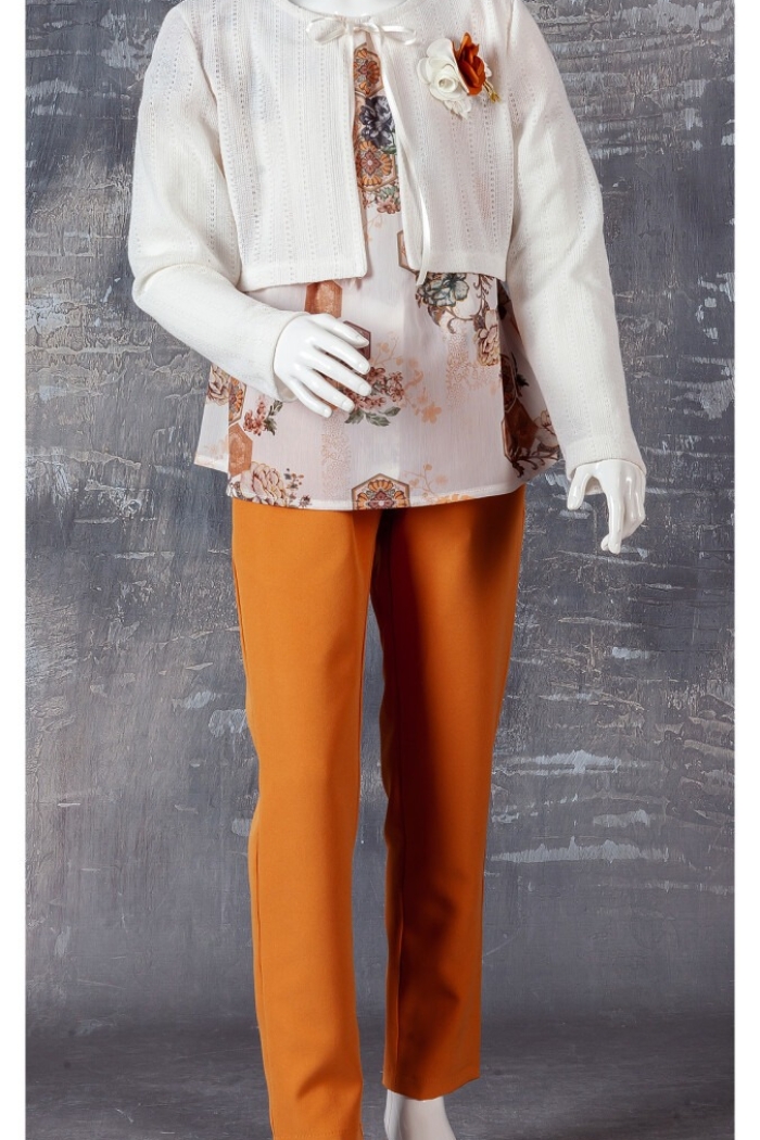 Wholesale 3-Piece Girls 3-Piece Blouse, Pants and Bolero Set 9-12Y - Producer: Tivido - Wholesale Kids & Baby Clothes From Turkey - TheBS Kids