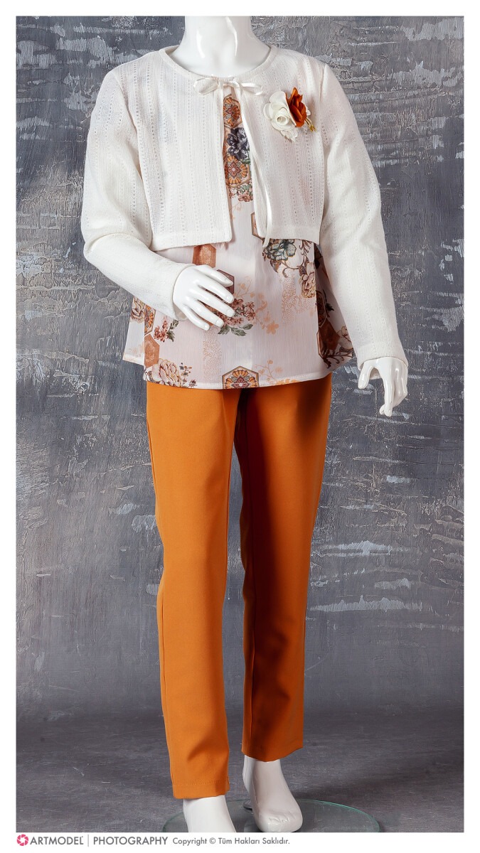 Wholesale 3-Piece Girls 3-Piece Blouse, Pants and Bolero Set 9-12Y - Producer: Tivido - Wholesale Kids & Baby Clothes From Turkey - TheBS Kids
