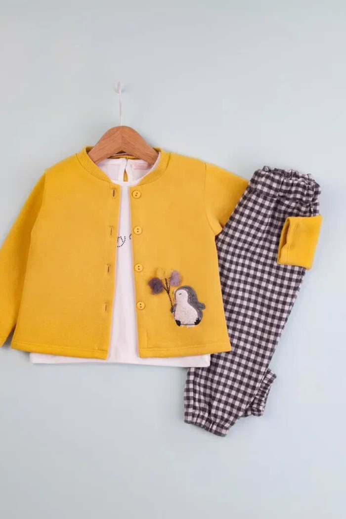 Wholesale 3-Piece Set For Baby Girls With Pants Body and Jacket 9-24M - Producer: BabyRose - Wholesale Kids & Baby Clothes From Turkey - TheBS Kids