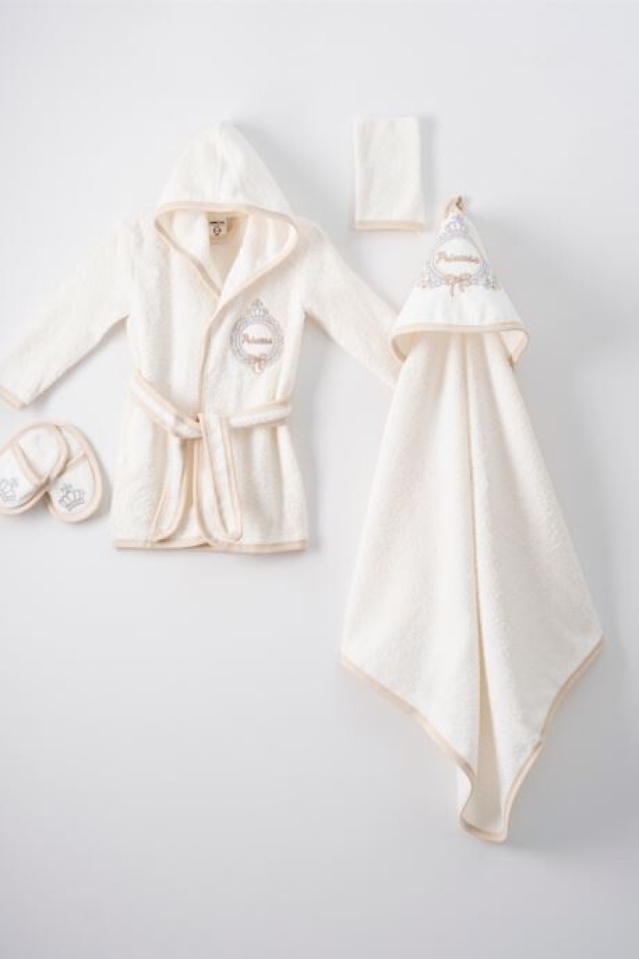 Wholesale 4-Piece Baby Girls Bathrobe Set 0-36M - Producer: Ramel Kids - Wholesale Kids & Baby Clothes From Turkey - TheBS Kids