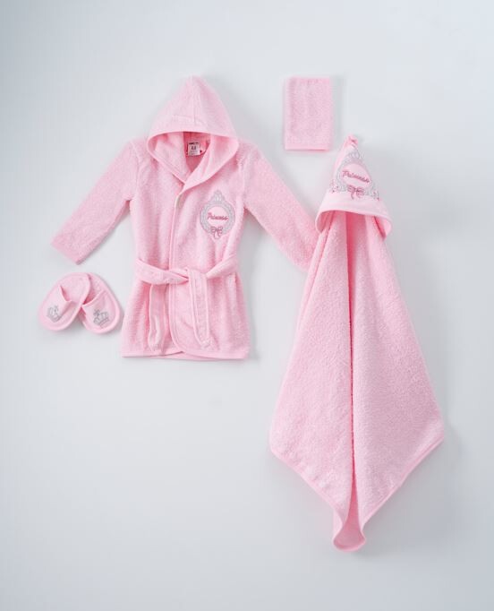 Wholesale 4-Piece Baby Girls Bathrobe Set 0-36M - Producer: Ramel Kids - Wholesale Kids & Baby Clothes From Turkey - TheBS Kids