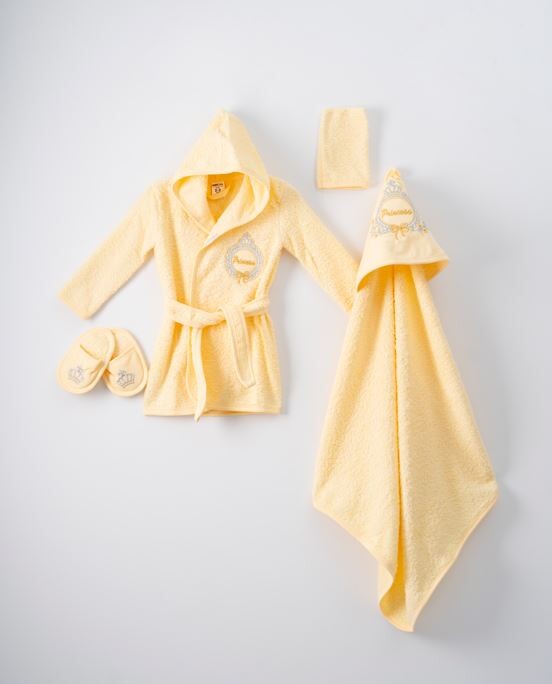 Wholesale 4-Piece Baby Girls Bathrobe Set 0-36M - Producer: Ramel Kids - Wholesale Kids & Baby Clothes From Turkey - TheBS Kids