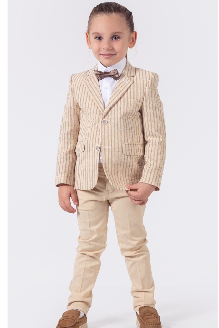 Wholesale 4-Piece Boys Suit Set With Shirt Jacket Pants And Bowti 1-4Y - Producer: Lemon - Wholesale Kids & Baby Clothes From Turkey - TheBS Kids