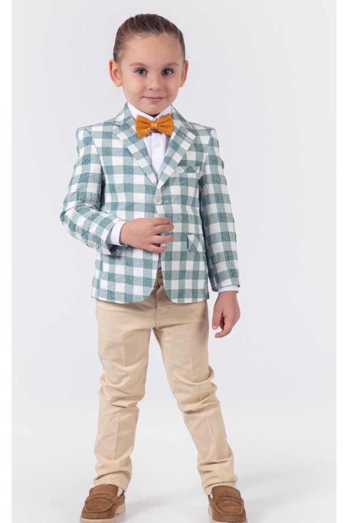 Wholesale 4-Piece Boys Suit Set with Shirt Jacket Pants and Bowti 5-8Y - Producer: Lemon - Wholesale Kids & Baby Clothes From Turkey - TheBS Kids