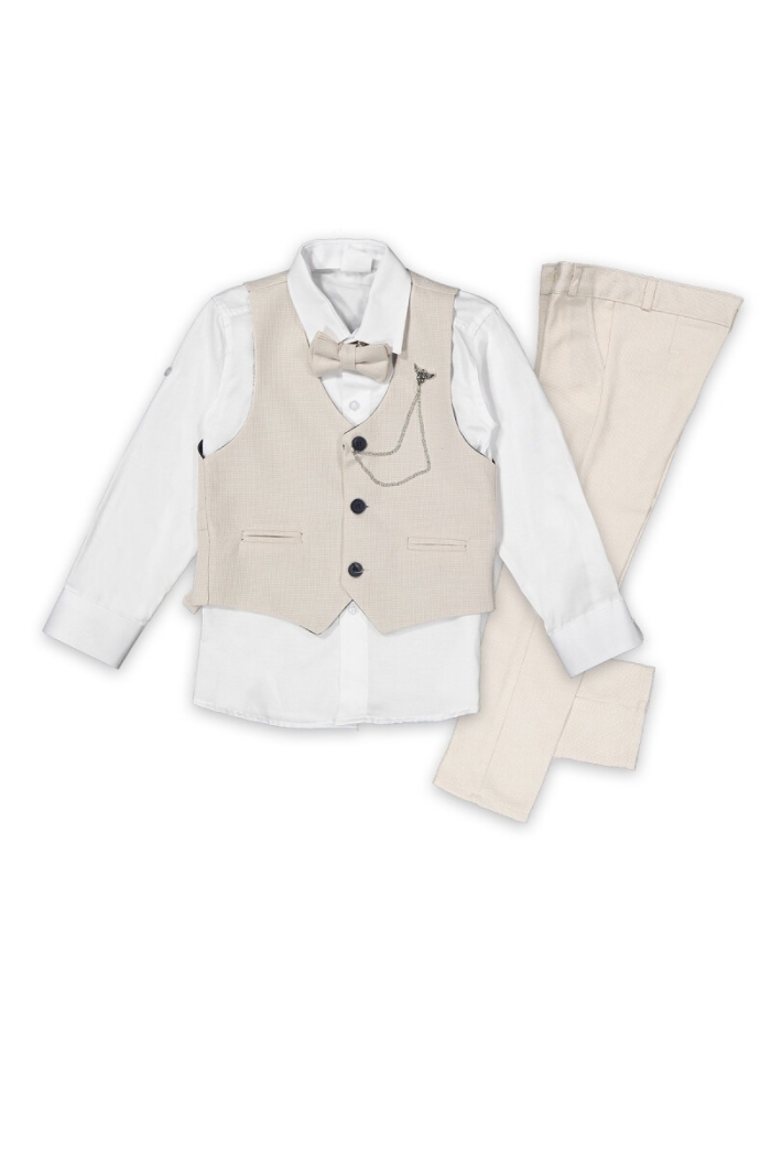 Wholesale 4-Piece Boys Suit Set with Vest, Shirt, Pants and Bow-tie 2-5Y - Producer: Terry - Wholesale Kids & Baby Clothes From Turkey - TheBS Kids