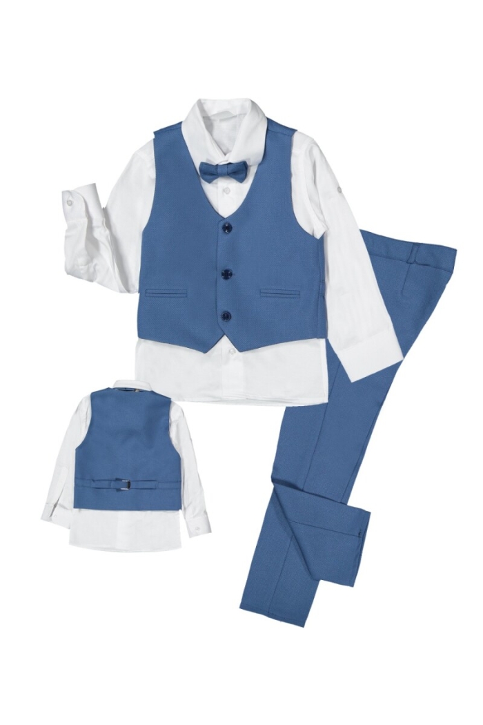 Wholesale 4-Piece Boys Suit Set with Vest, Shirt, Pants and Bowtie 6-9Y - Producer: Terry - Wholesale Kids & Baby Clothes From Turkey - TheBS Kids